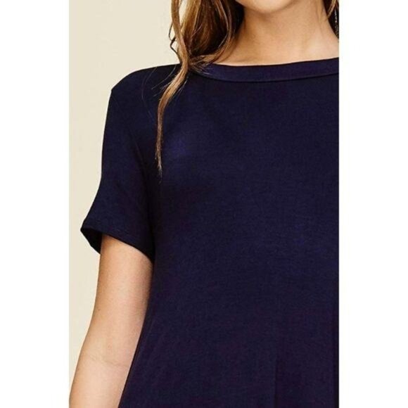 Annabelle Short Sleeve Hi-Lo Maxi Tunic - Picture 9 of 9